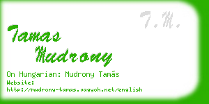 tamas mudrony business card